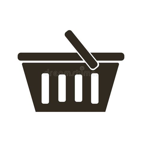 Icono De La Cesta De Compras Muestra Stock de ilustración Ilustración