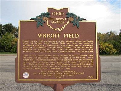 WRIGHT FIELD Named For The 1903 Co Inventors Of The Airplane Wilbur