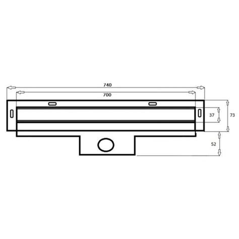 Odplyw liniowy ścienny SANITLINE Czarny Mat 80 cm