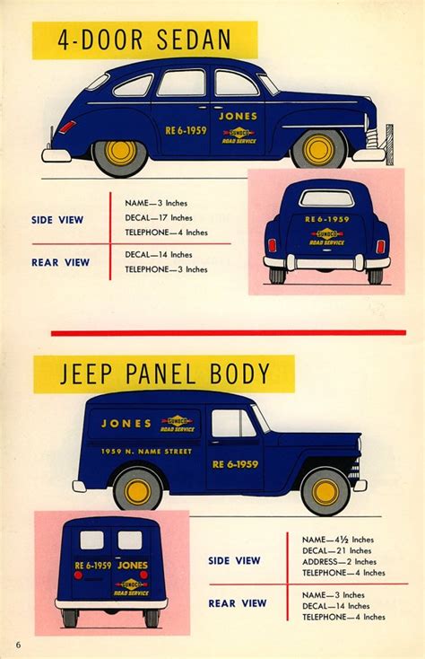 Vw Archives 1959 Sunoco Paint Scheme Brochure