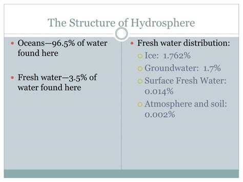 Ppt Structure Of The Hydrosphere Powerpoint Presentation Id 3573125