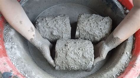 ASMR Satisfying Video Of Sand Cement Cylinders Crumbling In Water