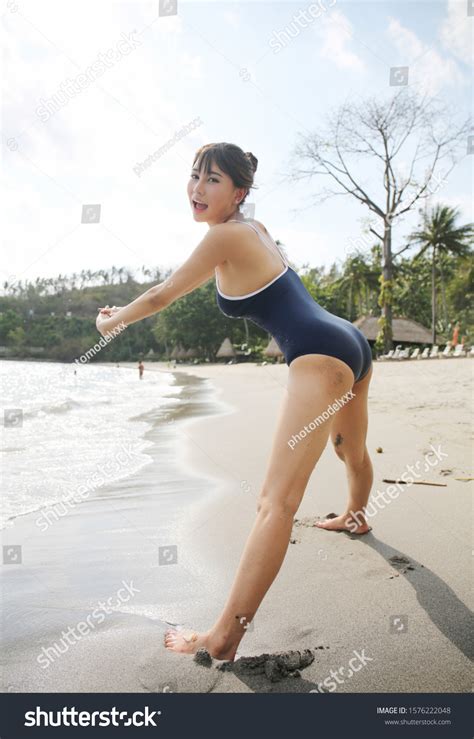 Sexy Lady Mini Bikini Big Boobsjapanese Stock Photo