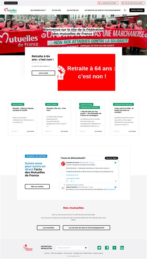 Agence Web Wordpress Tribu And Co F D Ration Des Mutuelles De France