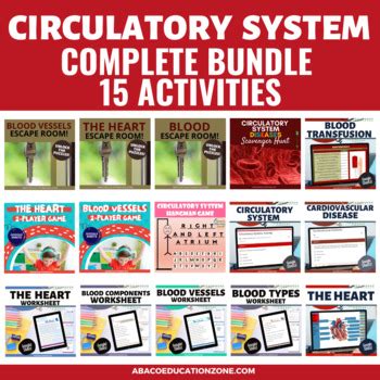 Circulatory System Activities Bundle-Cardiovascular System Activities ...