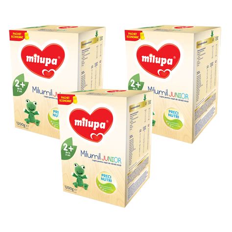 Pachet 3 X Lapte Praf Milupa Milumil Junior 2 1200g 2ani EMAG Ro