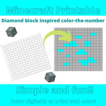 Minecraft Coloring Pages Diamond