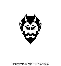 Devil Head Logo Stock Vector (Royalty Free) 1123625036 | Shutterstock