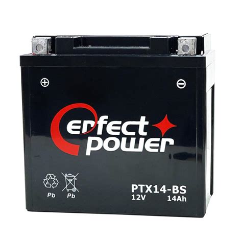 バイクバッテリー充電器セット PerfectPower充電器 PERFECT POWER PTX14 BS 充電済互換 YTX14 BS