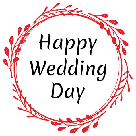 Happy Wedding Text Vector Design Images Happy Wedding Day Lettering