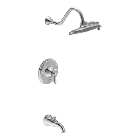 MOEN Weymouth 1-Handle Posi-Temp Tub and Shower Trim Kit in Chrome ...