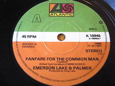 Emerson Lake Palmer Fanfare For The Common Man Vinyl Ex Ebay