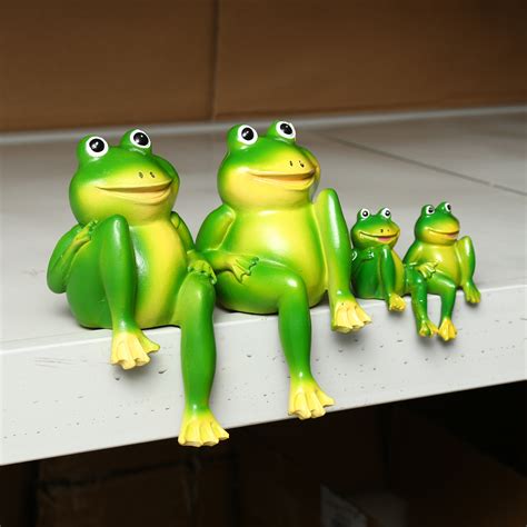 Resin Sitting Frogs Statue Outdoor Frog Sculpture Garden Decorations