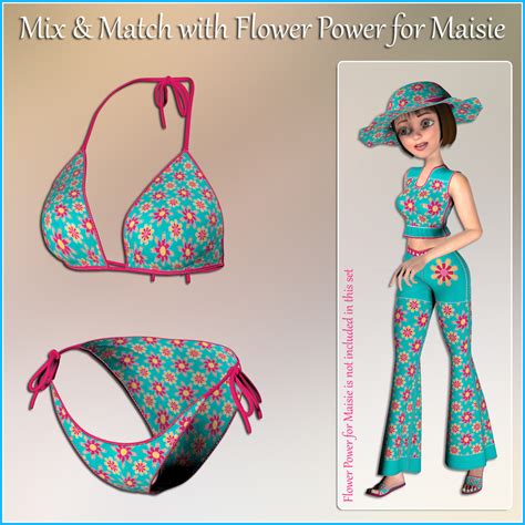Beach Fun For Maisie Bikini 3D Figure Assets Karanta