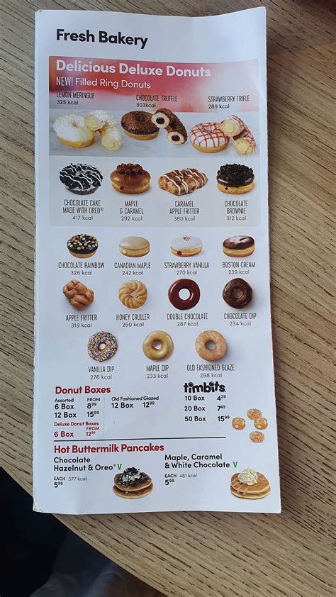 Menu At Tim Hortons Restaurant London