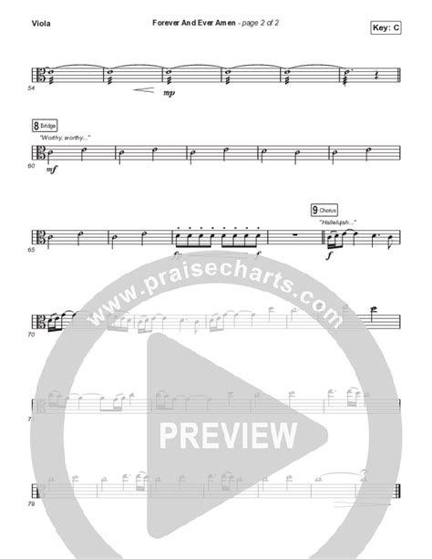 Forever And Ever Amen Viola Sheet Music Pdf Travis Cottrell Praisecharts