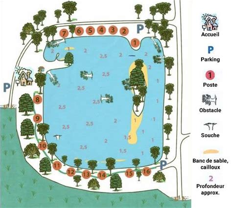 Plan de l étang de pêche Etangs de Vaumigny