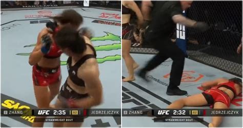 Weili Zhang Knocks Joanna Jedrzejczyk Out Cold With Wild Spinning Back