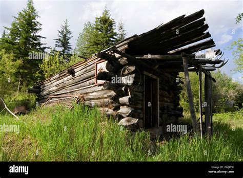 Old Log Building Trappers Cabin Hootalinqua Yukon Territory Canada