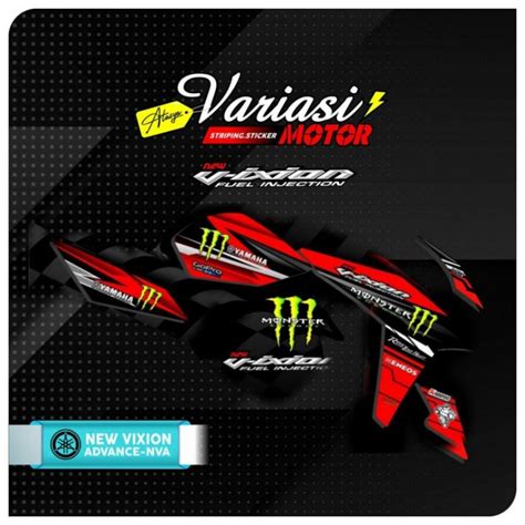 Striping Sticker Decal Variasi Vixion Nva New Vixion Advance Livery