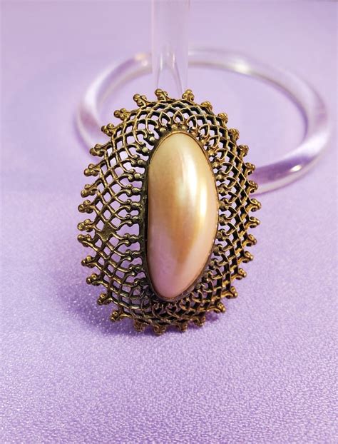 Victorian Filigree Brass Gem