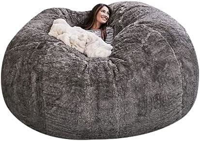 Amazon 6FT Giant Fur Bean Bag Chair For Adult No Filler