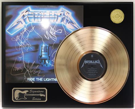 Metallica Gold LP Record Signature Display - Gold Record Outlet Album ...