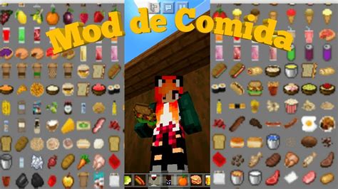 COMO TER MOD DE COMIDAS NO MINECRAFT PE Muito fácil YouTube