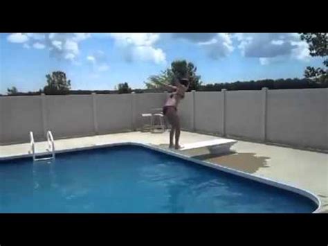 Sexy Bikini Pool Flip Fail YouTube