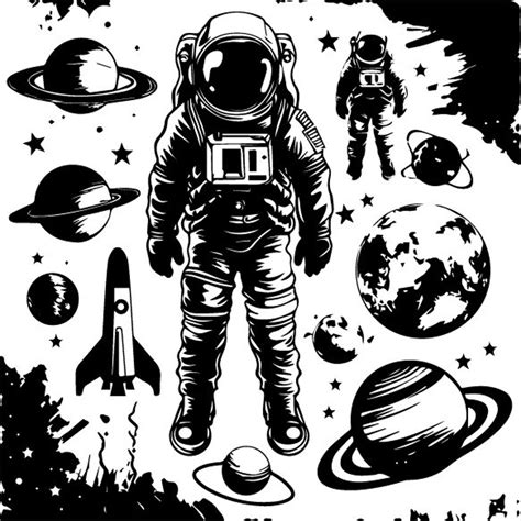 Astronaut Svg Mega Bundle Cosmonaut Svg Astronaut Clipart Astronaut