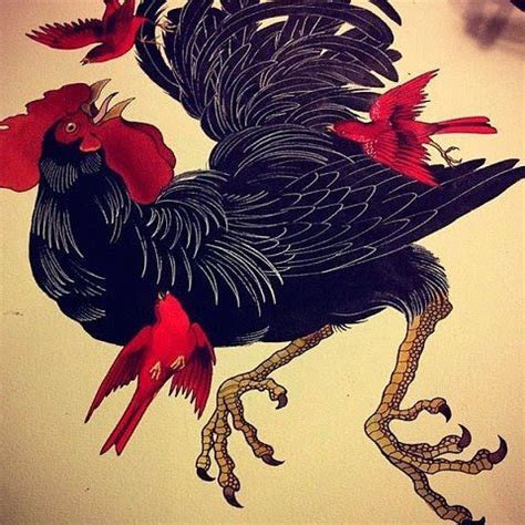 Rooster tattoo | นก, ลายสัก