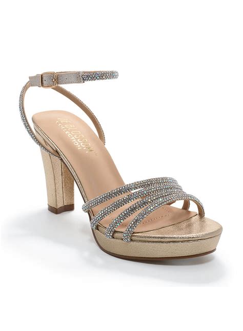 Amara Dressy Heel Nude Shimmer GLITTER FASHION