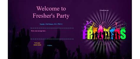 free Freshers Party Invitation Card & Online Invitations