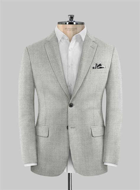 fresco light gray wool jacket studiosuits