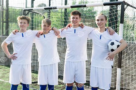 Group Portrait Of Male Soccer Team Stock Image Image Of Teamwork Happiness 291792457