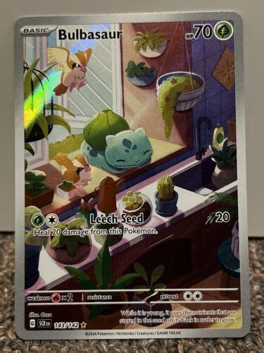 Bulbasaur 143142 Illustration Rare Pokemon Stellar Crown Sv7 Nm Ebay