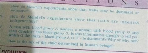 How Do Mendel S Experiments Show That Tralls May Be Dominant Or Recess