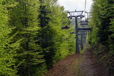 Chairlift At The Czantoria Mountain Poland Stock Photo Image Of