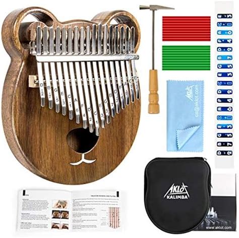 Aklot Kalimba Keys Thumb Piano Solid Wood Marimbas Finger Piano