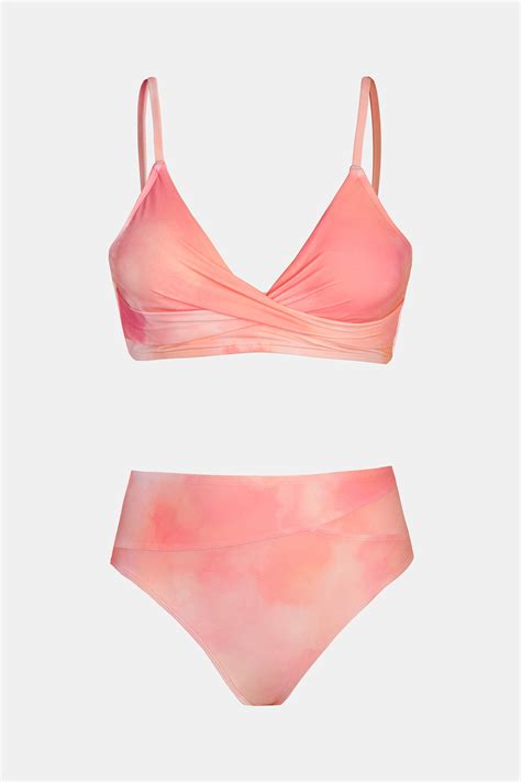 Bikini Taille Haute Avec Bralette Torsad E Tie Dye Cupshe France