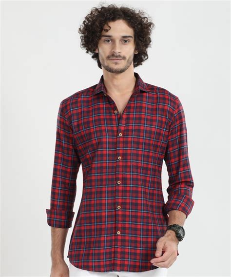 Medium Checks Cotton Mens Check Shirts Full Sleeves Casual At Rs