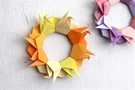 Tutorial Origami Crane Wreath The Idea King