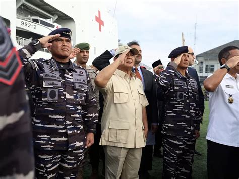 Menhan Prabowo Berangkatkan Kapal Rs Tni Kri Radjiman Ke Palestina