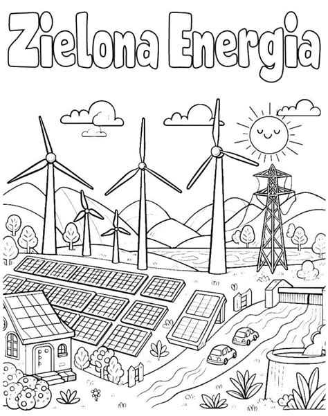 Zielona Energia Kolorowanka Dla Dzieci Na Dzie Ziemi