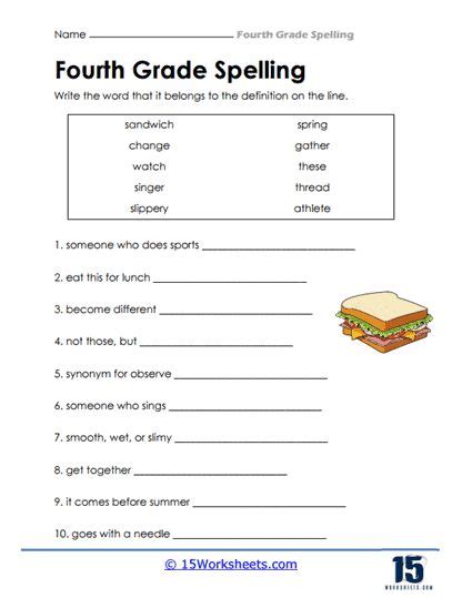 Define It Worksheet 15 Spelling Worksheets Grade