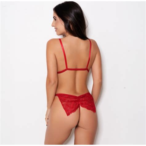 Conjunto de lingerie sex laço borboleta fio dental Shopee Brasil
