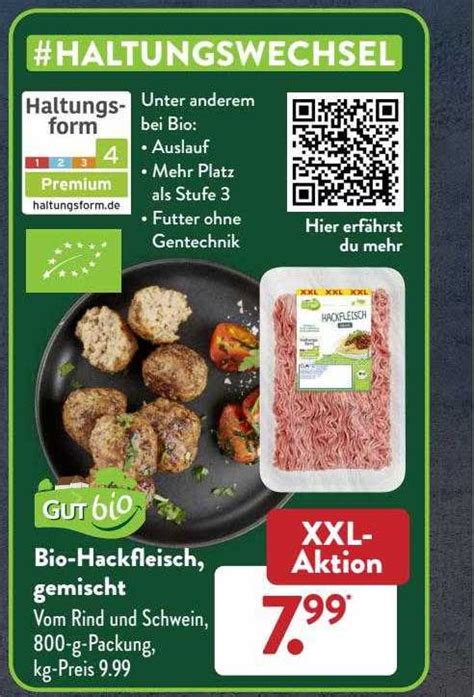 Gut Bio Bio hackfleisch Gemischt Angebot bei ALDI SÜD 1Prospekte de