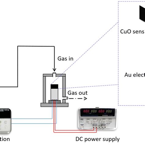 Schematic Diagram Of Gas Sensing Testing System Download Scientific