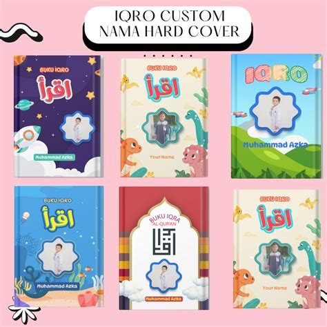 Jual Iqra Custom Nama Hard Cover Isi Lengkap 1 6 Full Color Iqro