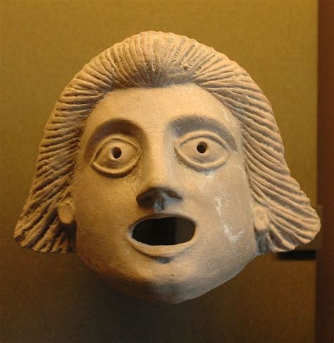 Ancient Greek theatre mask, 1st century BC. Image credit: Marie-Lan ...